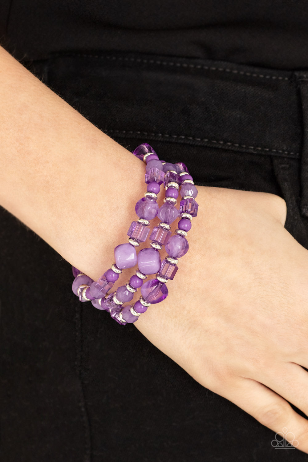 Paparazzi Bracelets - Girly Girl Glimmer - Purple