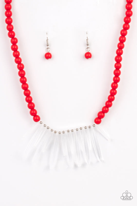 Paparazzi Necklaces - Icy Intimidation - Red