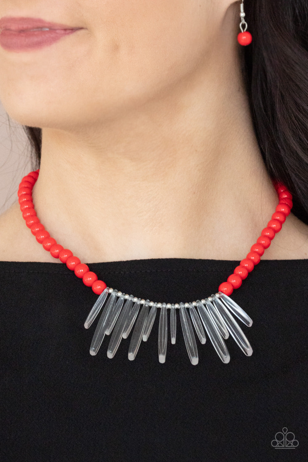 Paparazzi Necklaces - Icy Intimidation - Red