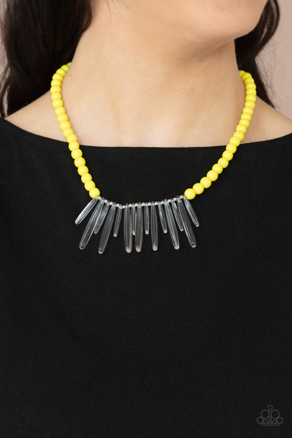 Paparazzi Necklaces - Icy Intimidation - Yellow