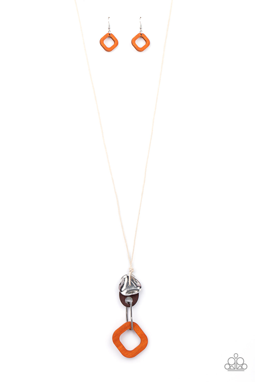 Paparazzi Necklaces - Top of the Wood Chain - Orange