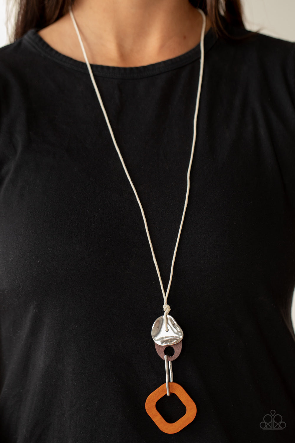 Paparazzi Necklaces - Top of the Wood Chain - Orange