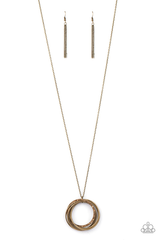 Paparazzi Necklaces - Harmonic Halos - Brass