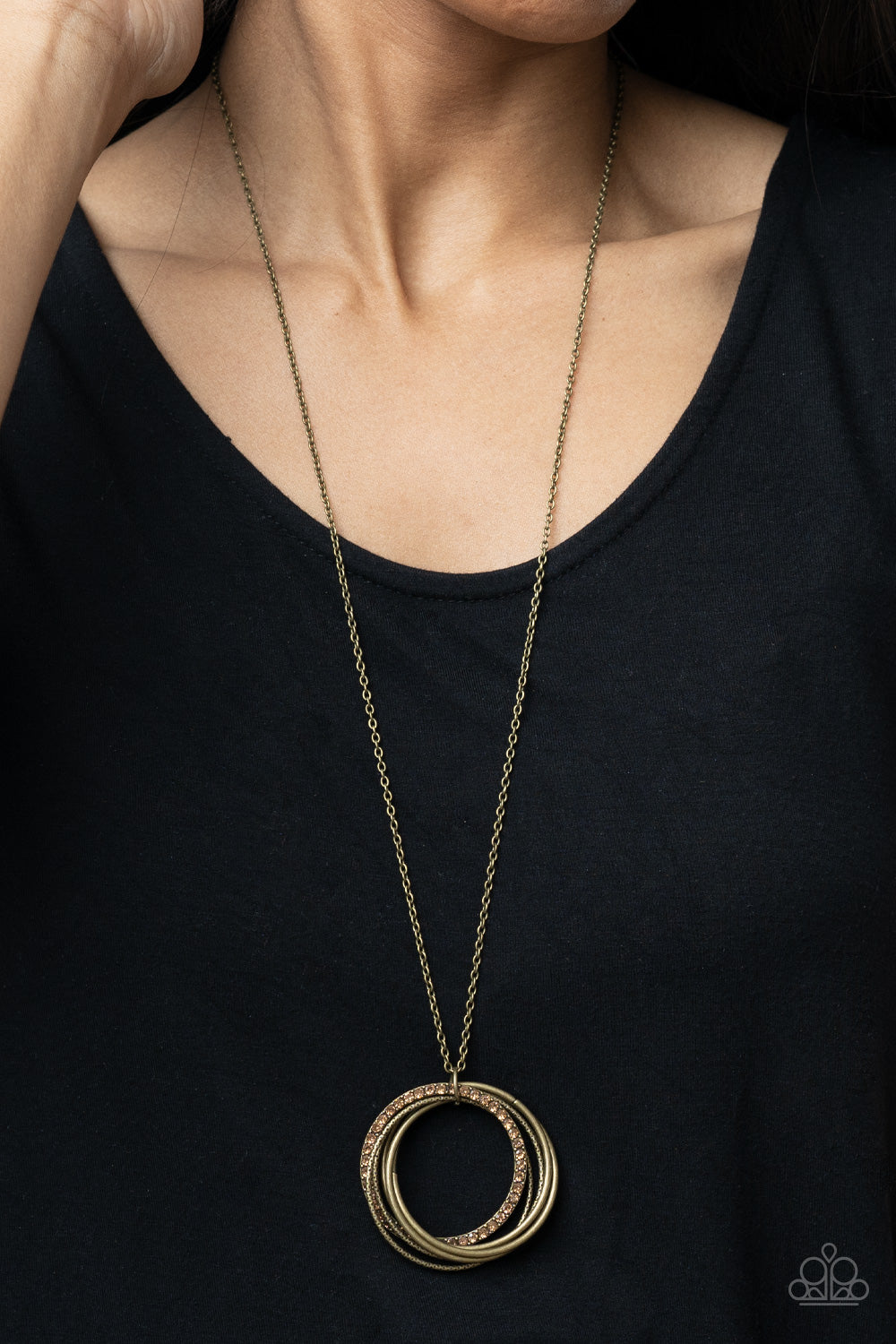 Paparazzi Necklaces - Harmonic Halos - Brass