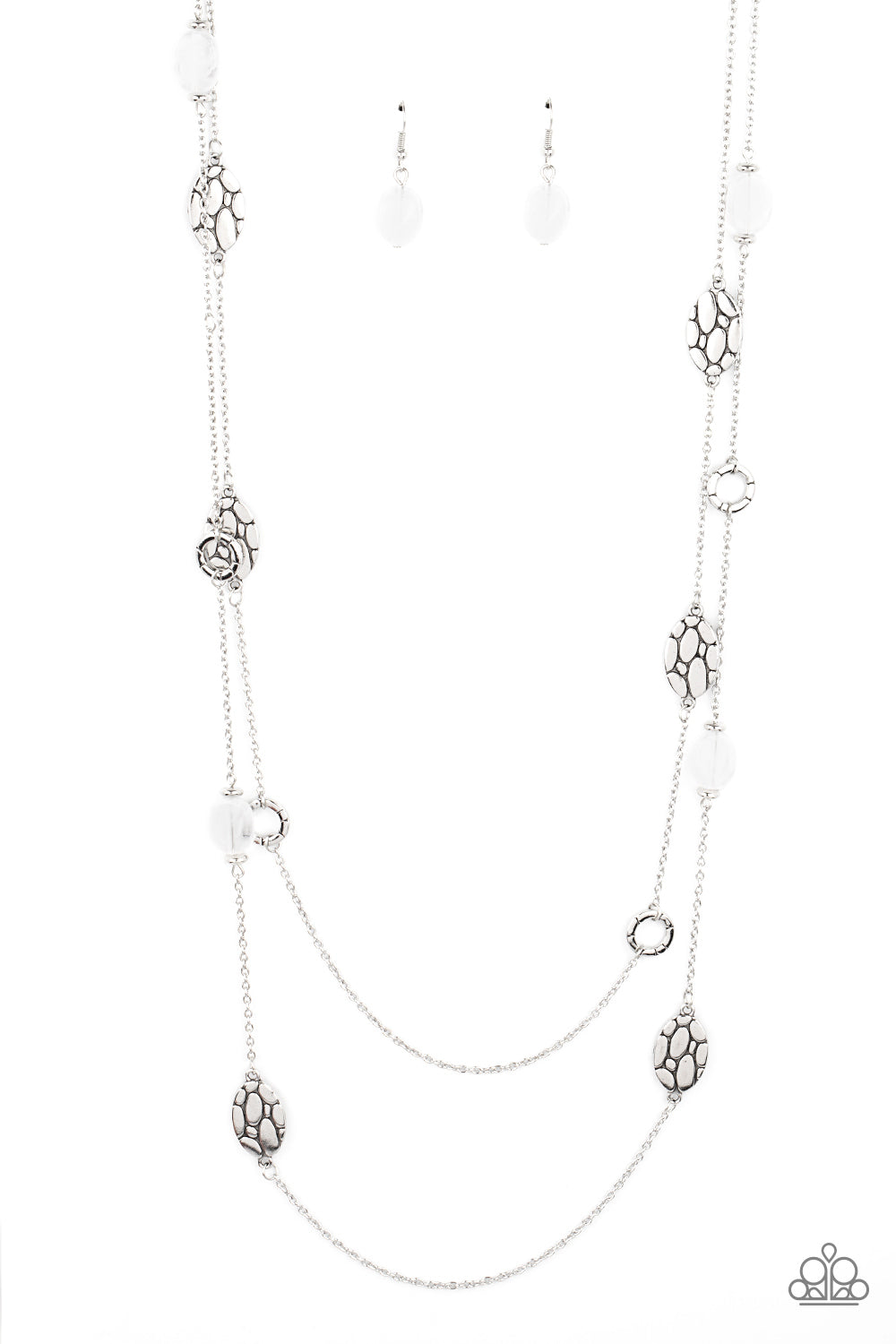Paparazzi Necklaces - Cobble Creeks - White