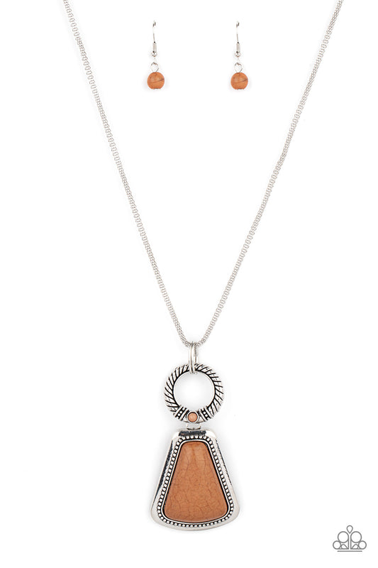 Paparazzi Necklaces - Stone Prairies - Brown