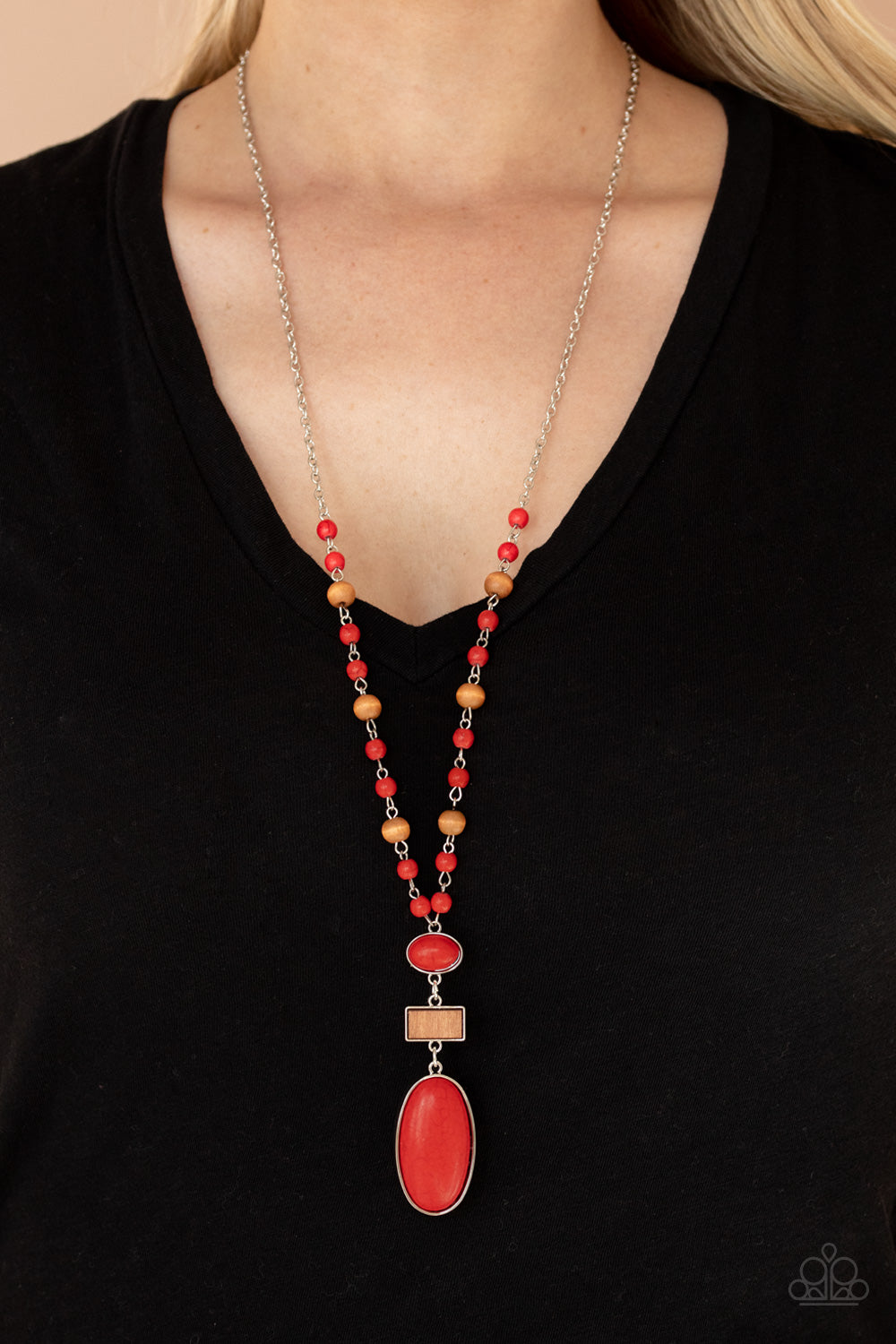 Paparazzi Necklaces - Naturally Essential - Red