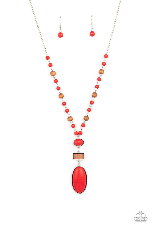 Paparazzi Necklaces - Naturally Essential - Red