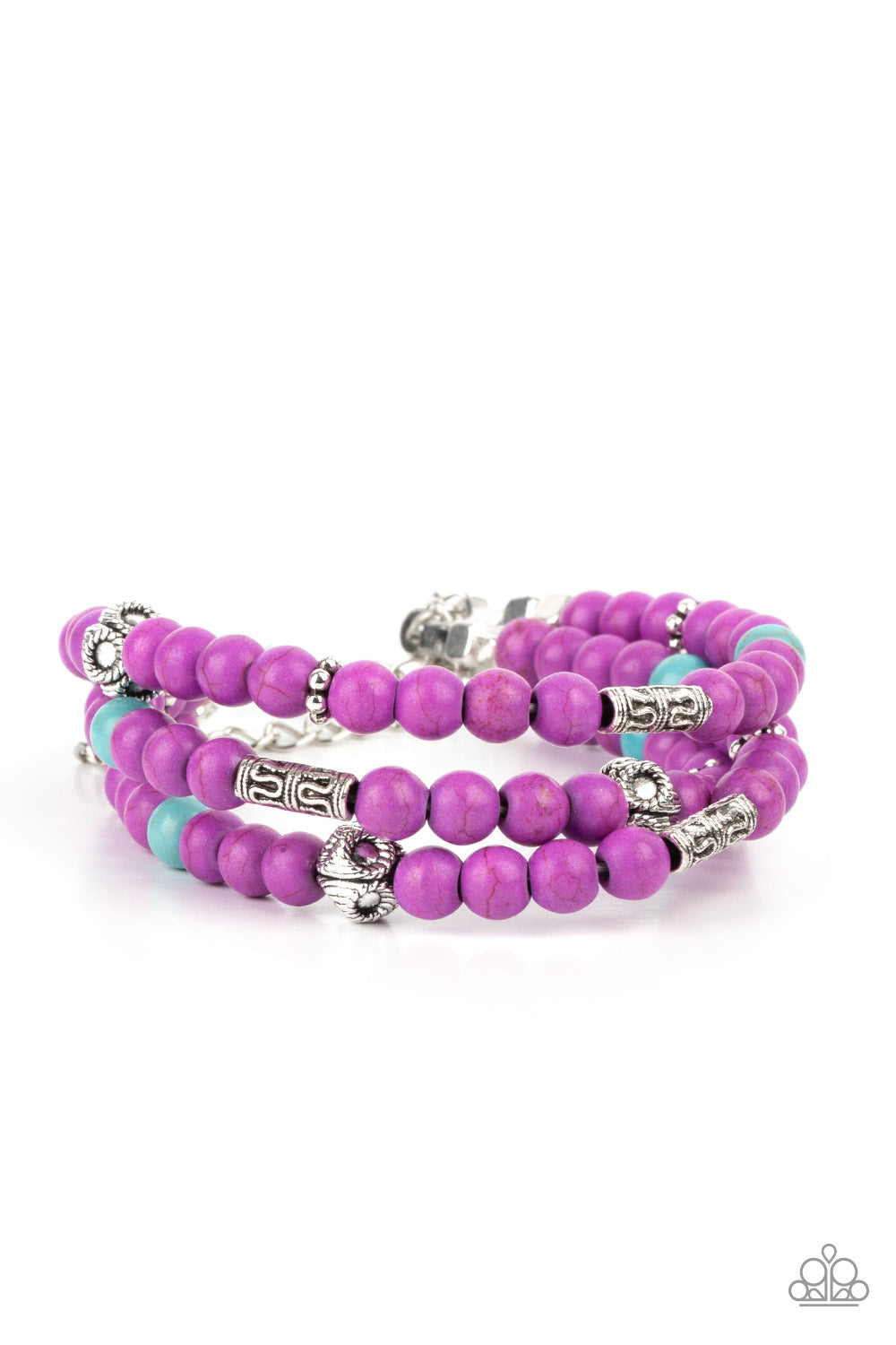 Paparazzi Bracelets - Desert Decorum - Purple