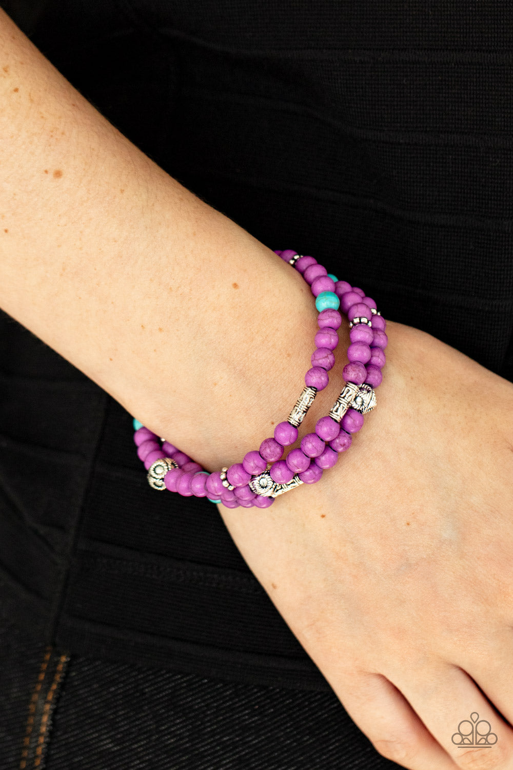 Paparazzi Bracelets - Desert Decorum - Purple