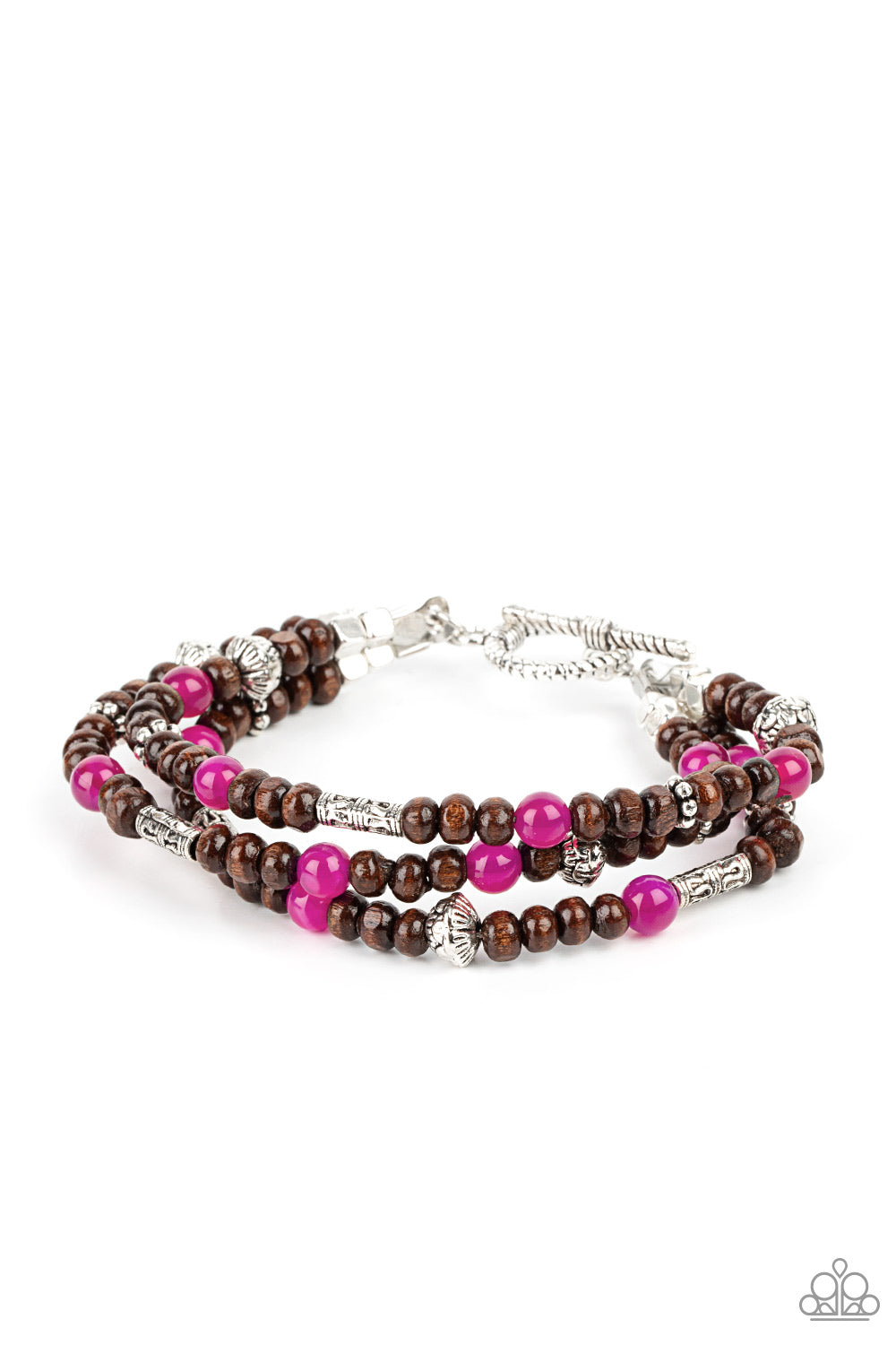 Paparazzi Bracelets - Woodsy Walkabout - Pink