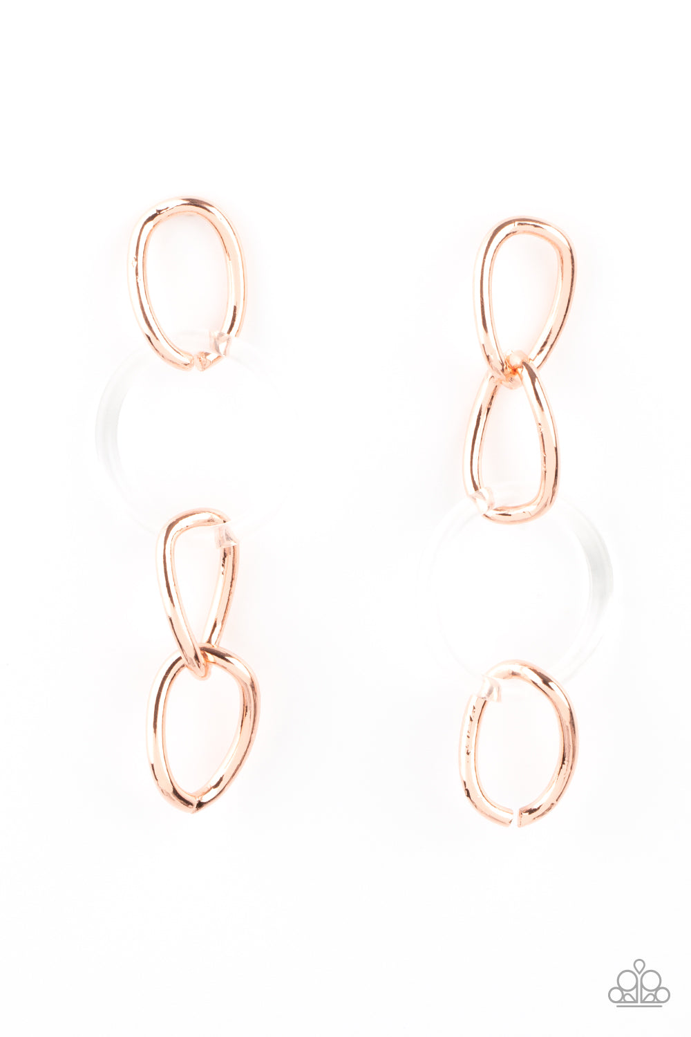 Paparazzi Earrings - Talk in Circles - Copper