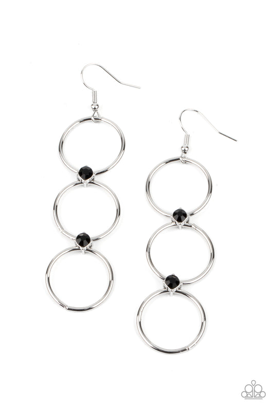 Paparazzi Earrings - Refined Society - Black