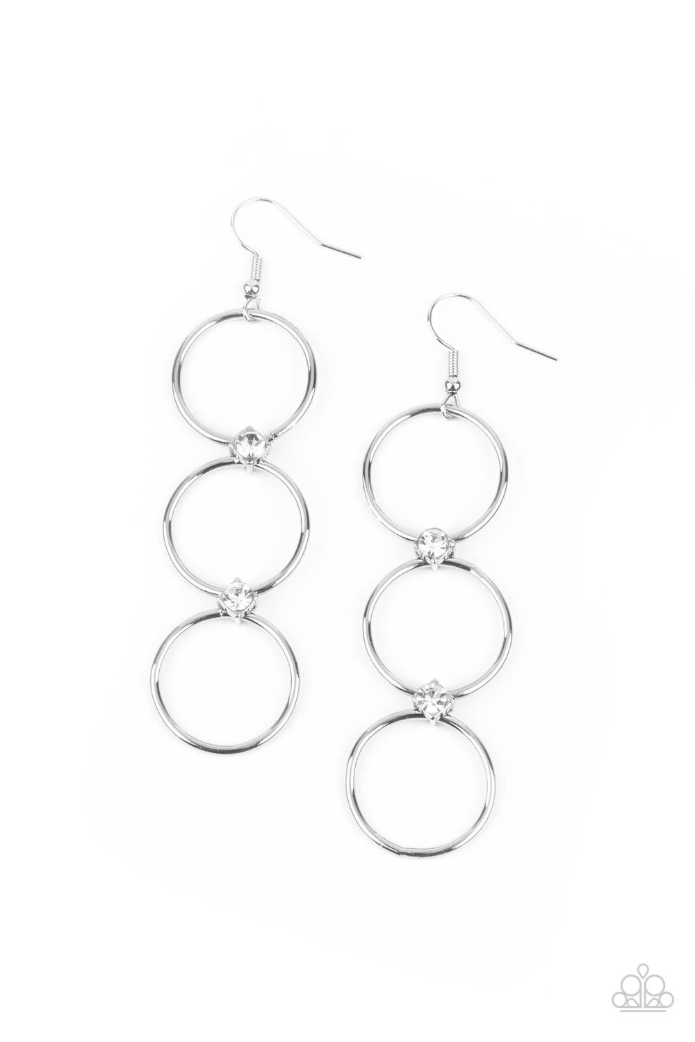 Paparazzi Earrings - Refined Society - White