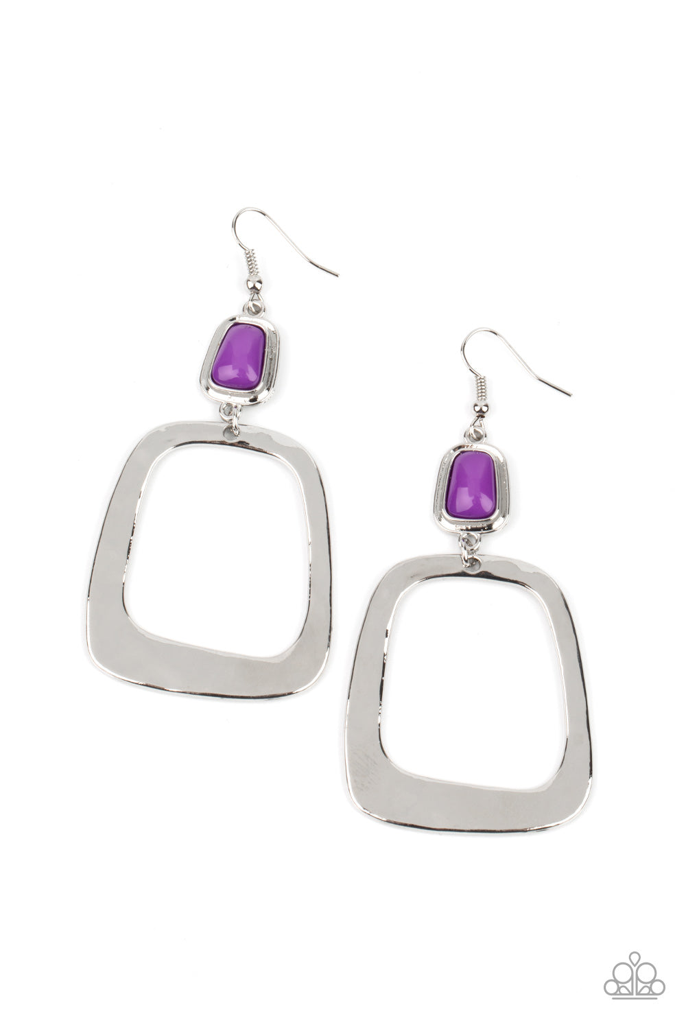 Paparazzi Earrings - Material Girl Mod - Purple
