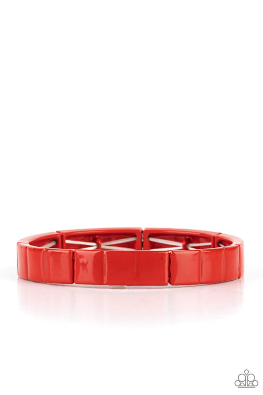 Paparazzi Bracelets - Material Movement - Red