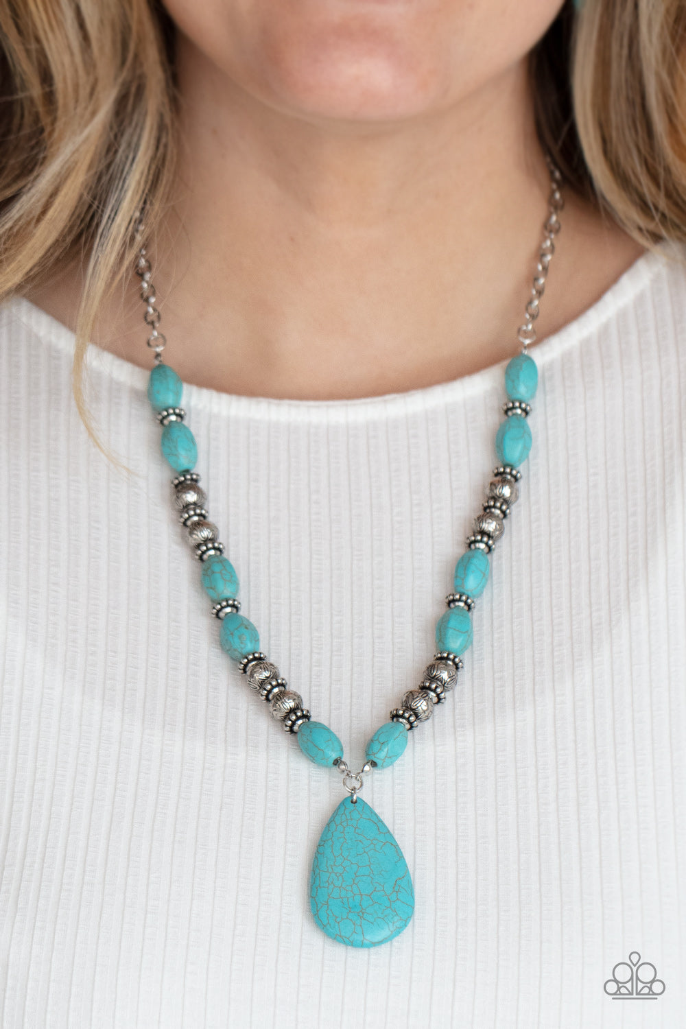 Paparazzi Necklaces - Blazing Saddles - Blue