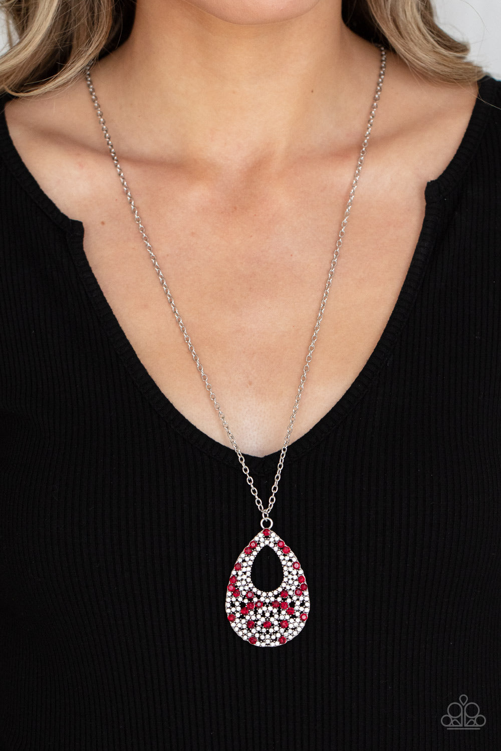 Paparazzi Necklaces - High Society Stargazing - Red