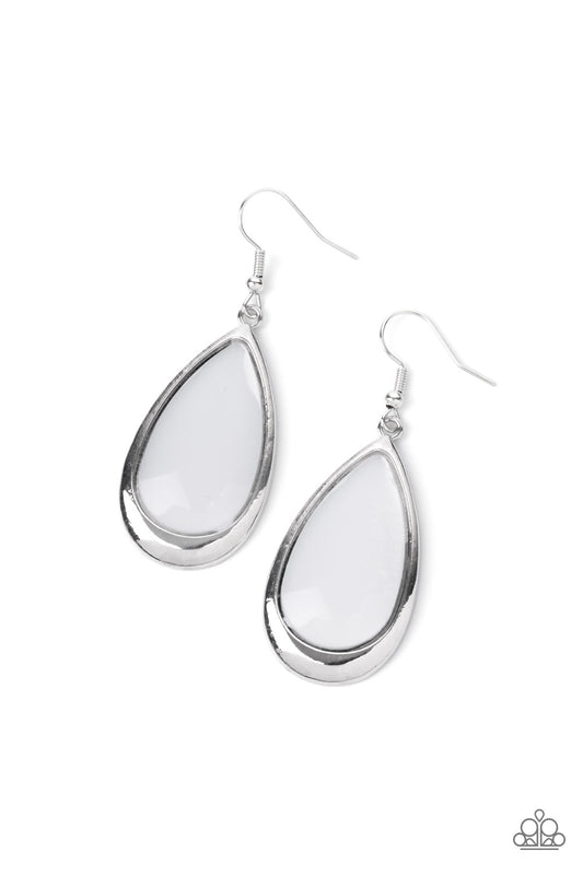 Paparazzi Earrings - A World To Seer - White