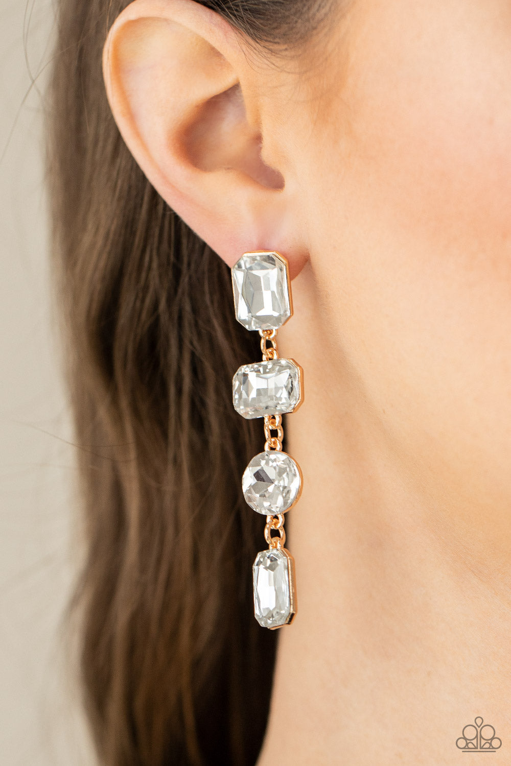 Paparazzi Earrings - Cosmic Heiress - Gold