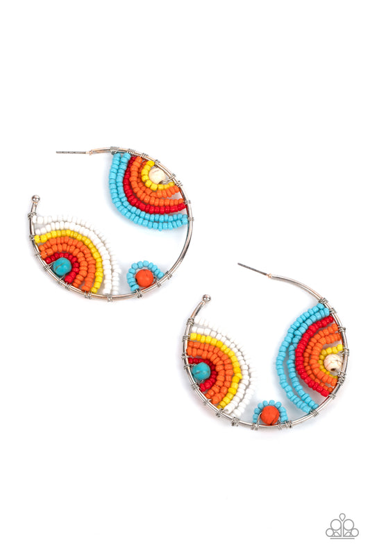 Paparazzi Earrings - Rainbow Horizons - Multi