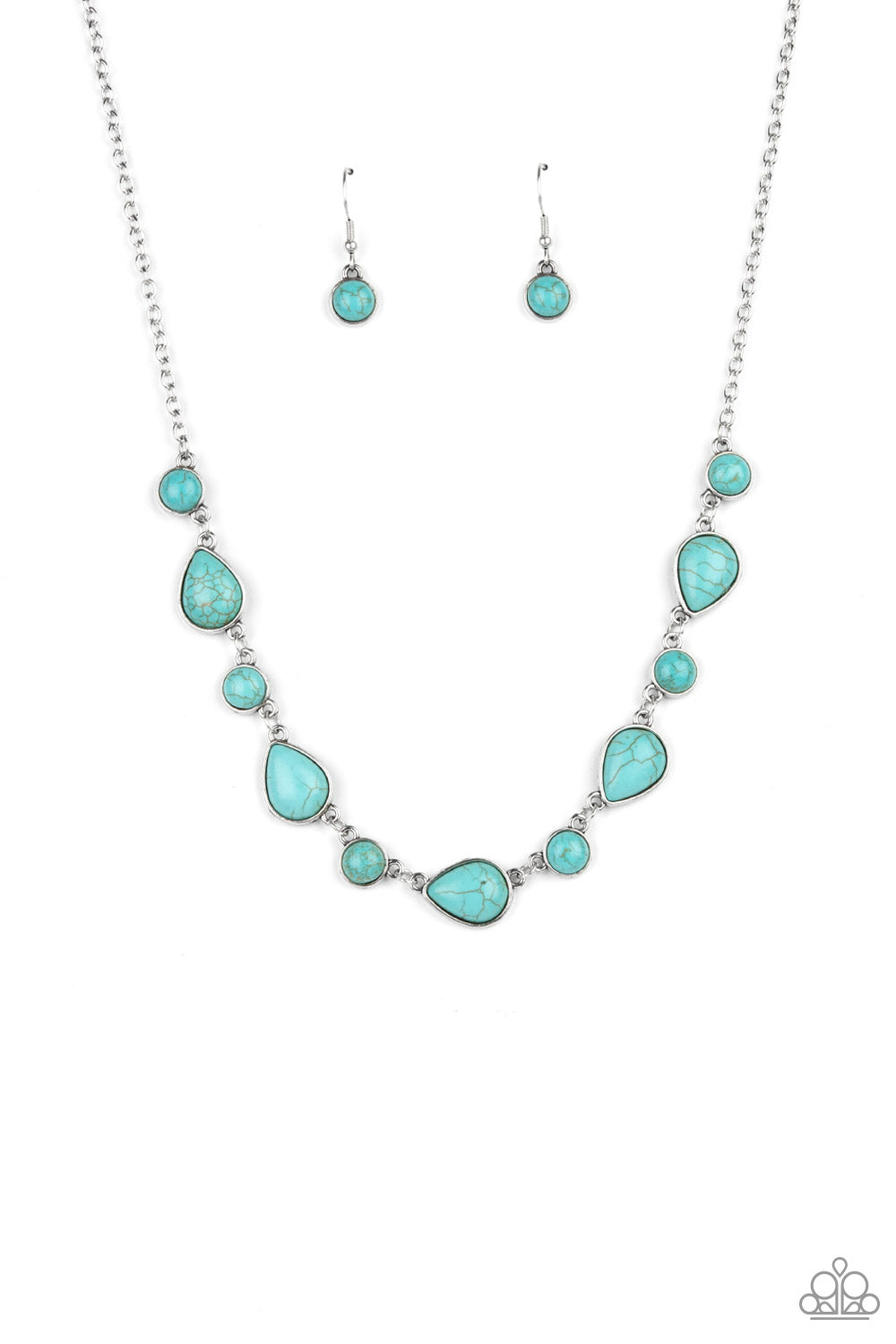 Paparazzi Necklaces - Heavenly Teardrops - Blue