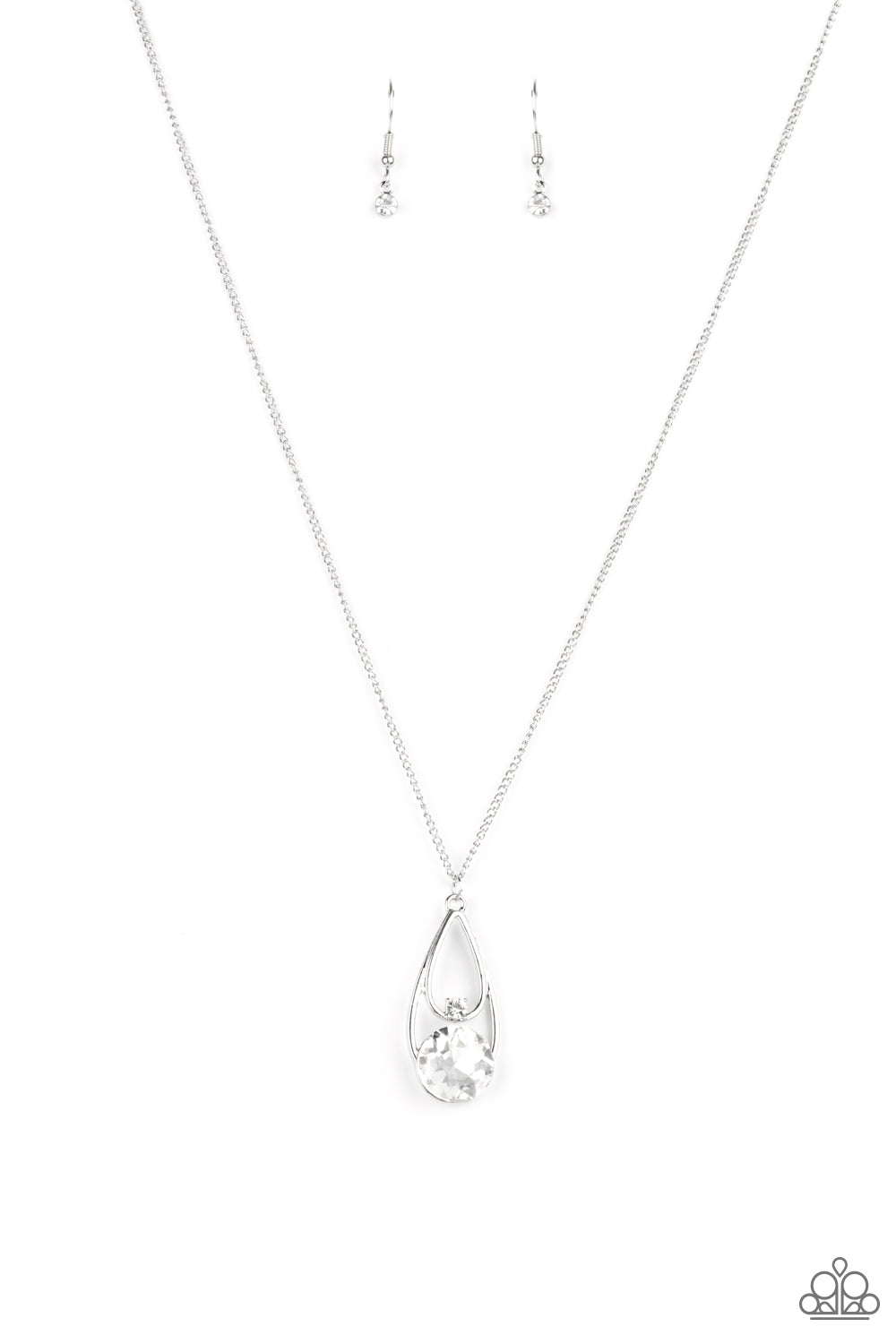 Paparazzi Necklaces - Gala Gleam - White