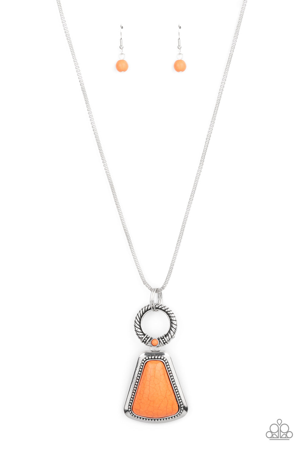 Paparazzi Necklaces - Stone Prairies - Orange
