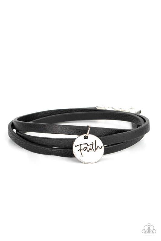 Paparazzi Bracelets - Wonderfully Worded - Black