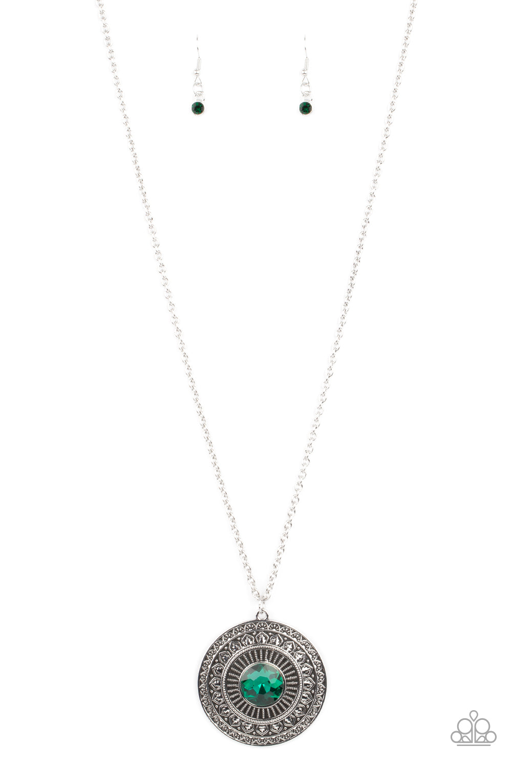 Paparazzi Necklaces - Aztec Apex - Green