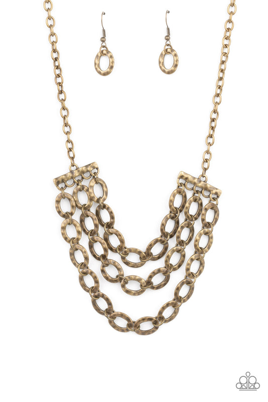 Paparazzi Necklaces - Repeat After Me - Brass