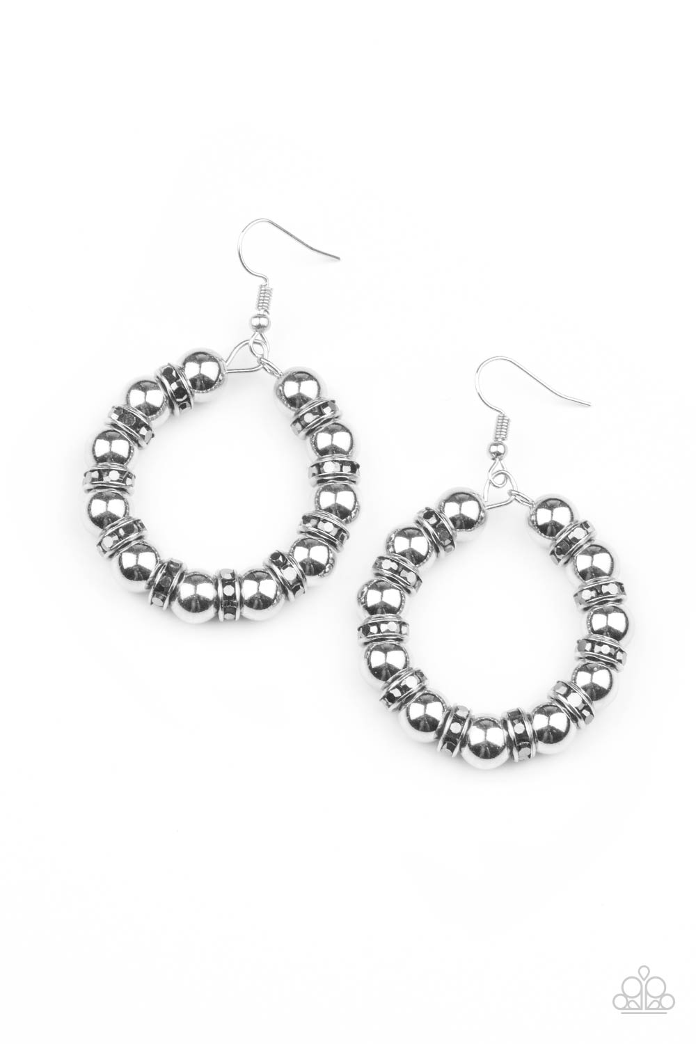 Paparazzi Earrings - Cosmic Halo - Silver