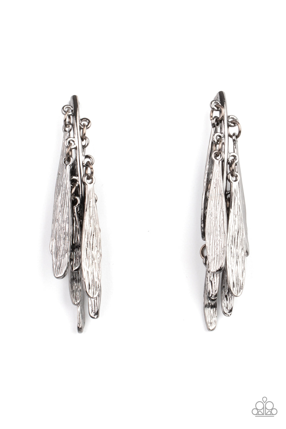 Paparazzi Earrings - Pursuing The Plumes - Black