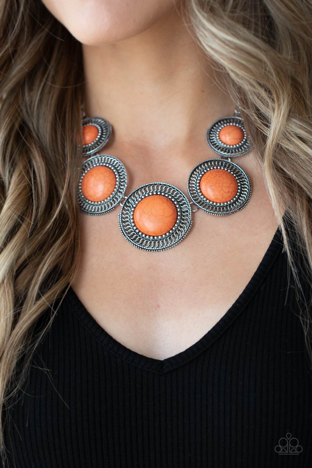 Paparazzi Necklaces- She Went West - Orange