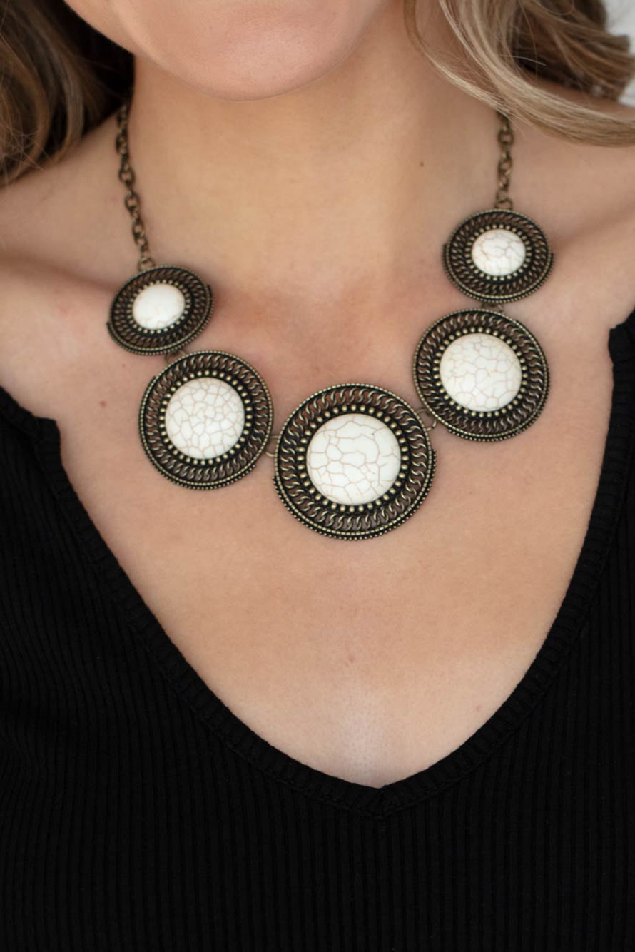 Paparazzi Necklaces - She Went West - Brass