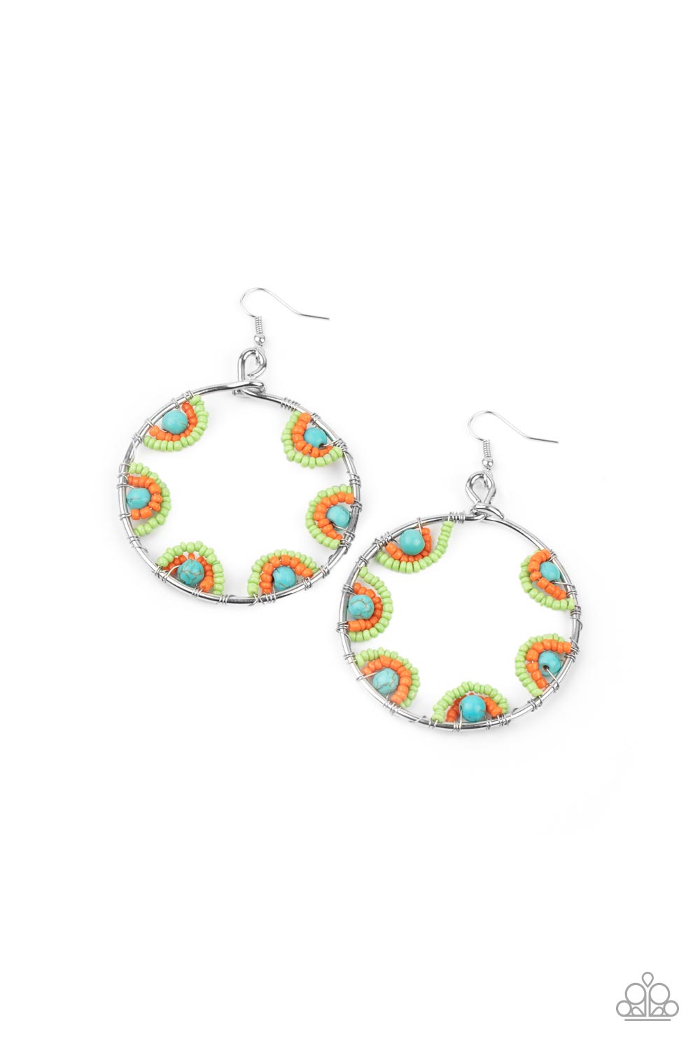 Paparazzi Earrings - Off The Rim - Multi