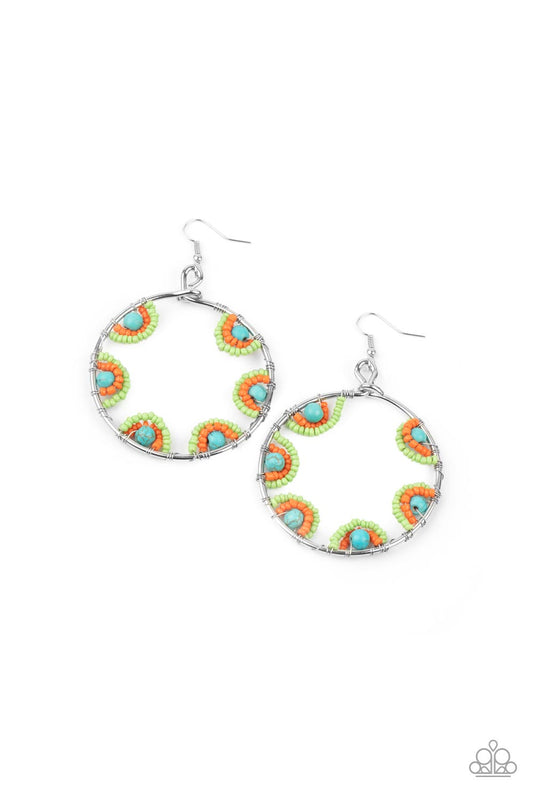 Paparazzi Earrings - Off The Rim - Multi