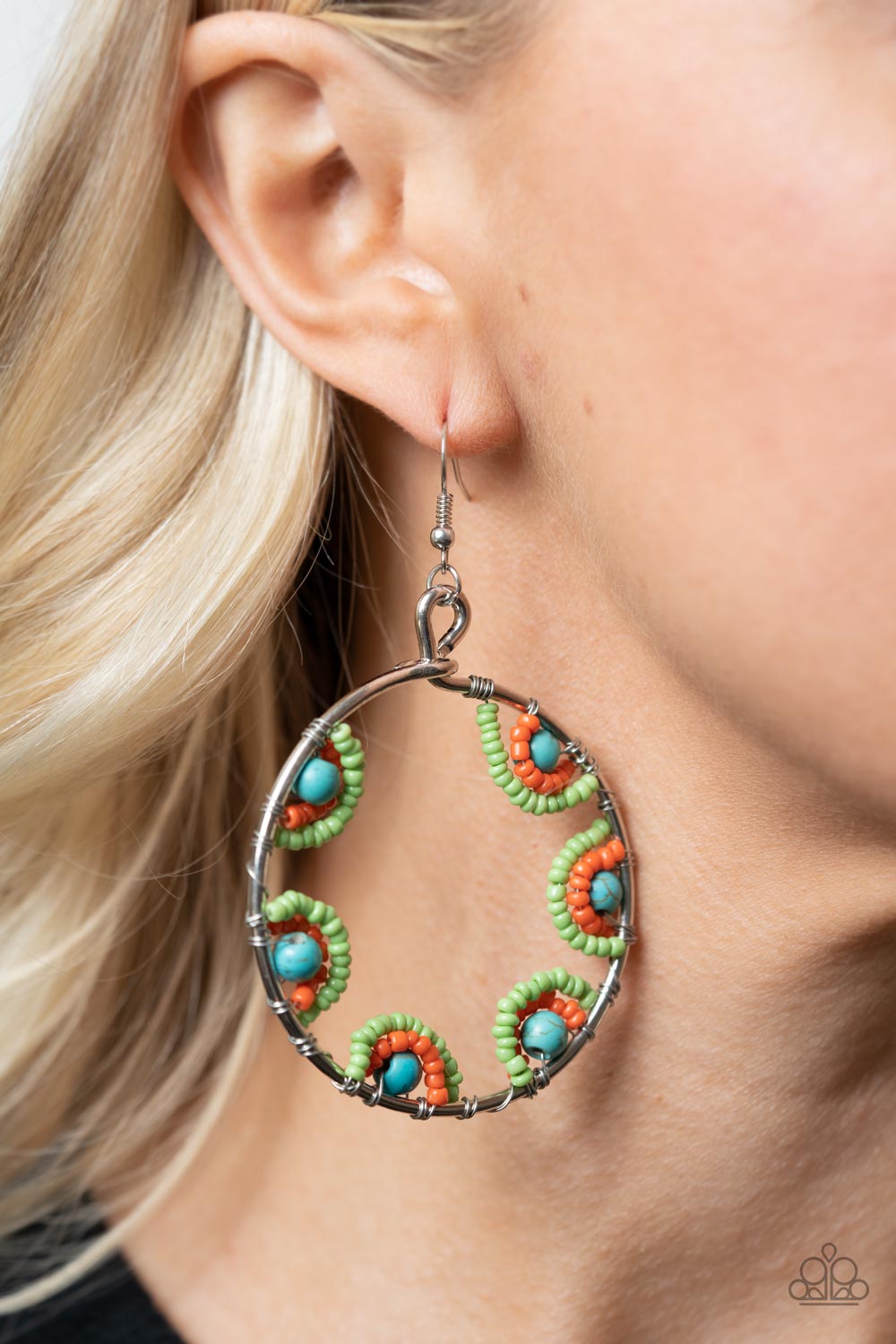 Paparazzi Earrings - Off The Rim - Multi