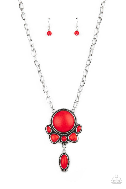 Paparazzi Necklaces - Geographically Gorgeous - Red