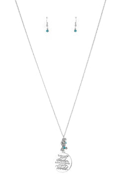 Paparazzi Necklaces - Material Blessings - Blue