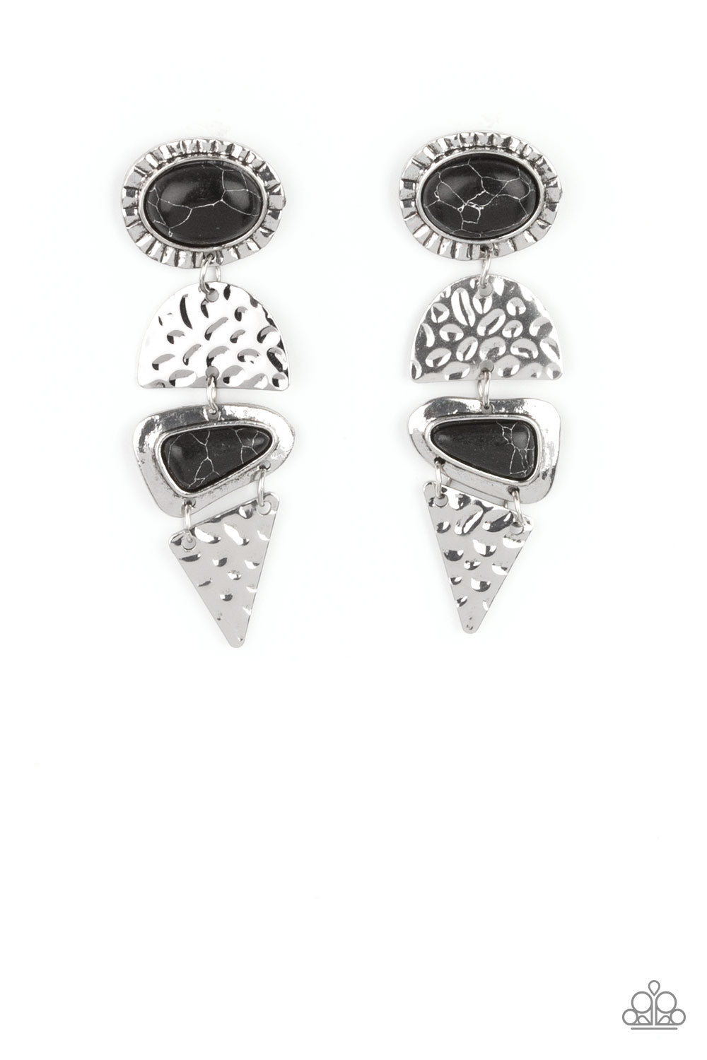 Paparazzi Earrings - Earthy Extravagance - Black