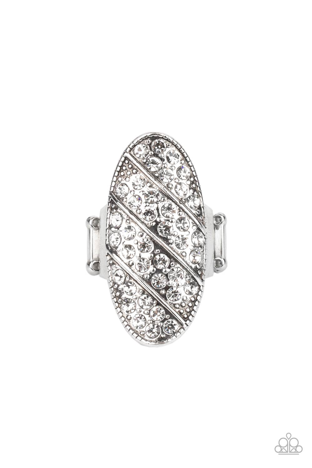 Paparazzi Rings - Galactic Glitz- White