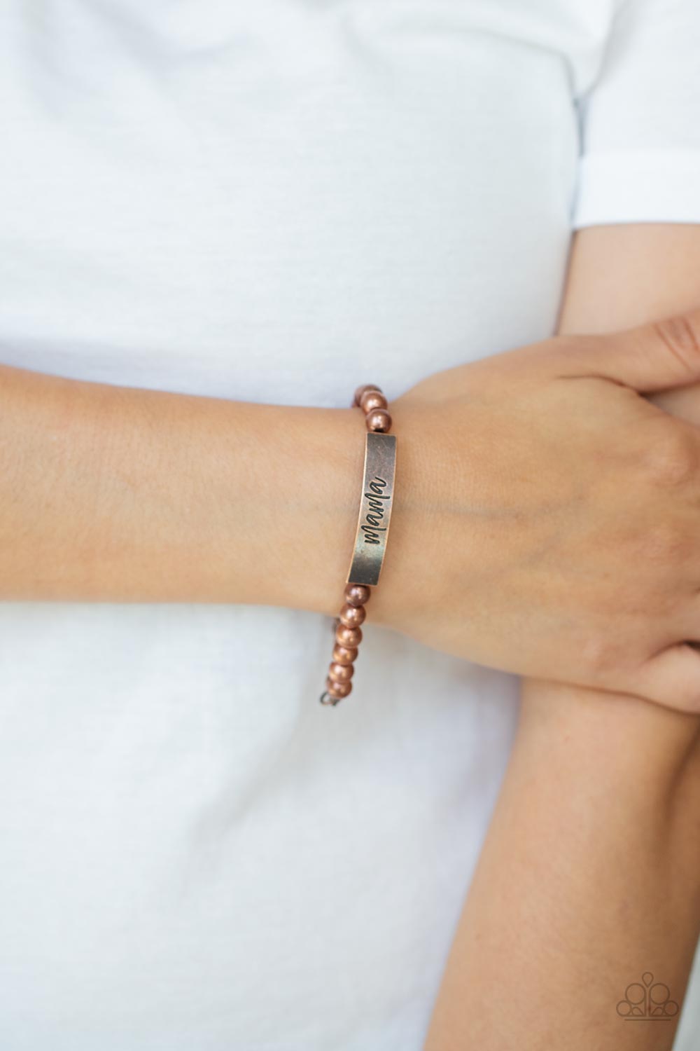 Paparazzi Bracelets - Mom Squad - Copper