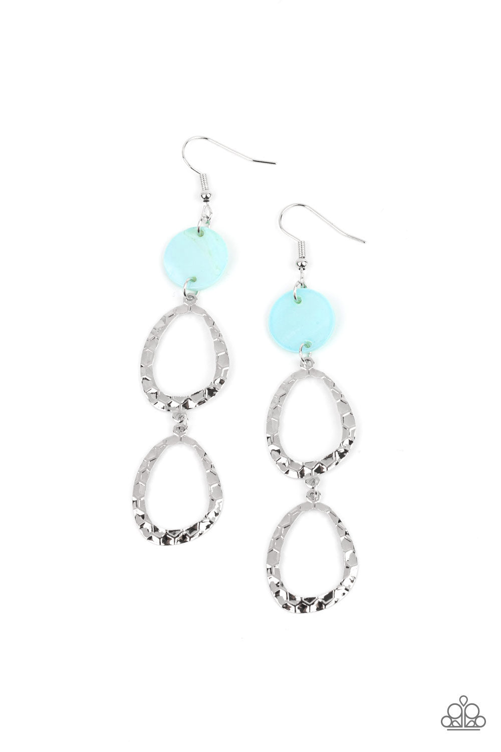 Paparazzi Earrings - Surfside Shimmer - Blue