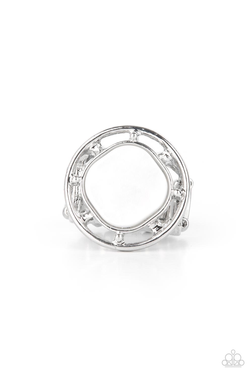 Paparazzi Rings - Encompassing Pearlescence - White