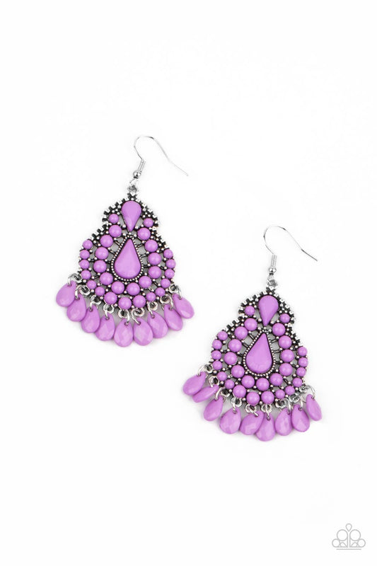 Paparazzi Earrings - Persian Posh - Purple