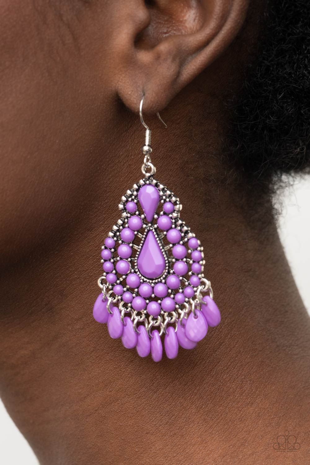 Paparazzi Earrings - Persian Posh - Purple