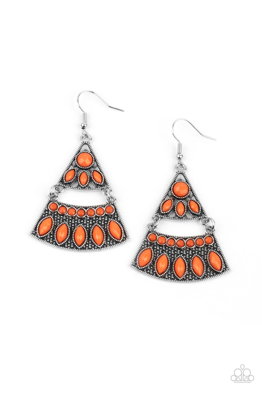 Paparazzi Earrings - Desert Fiesta - Orange