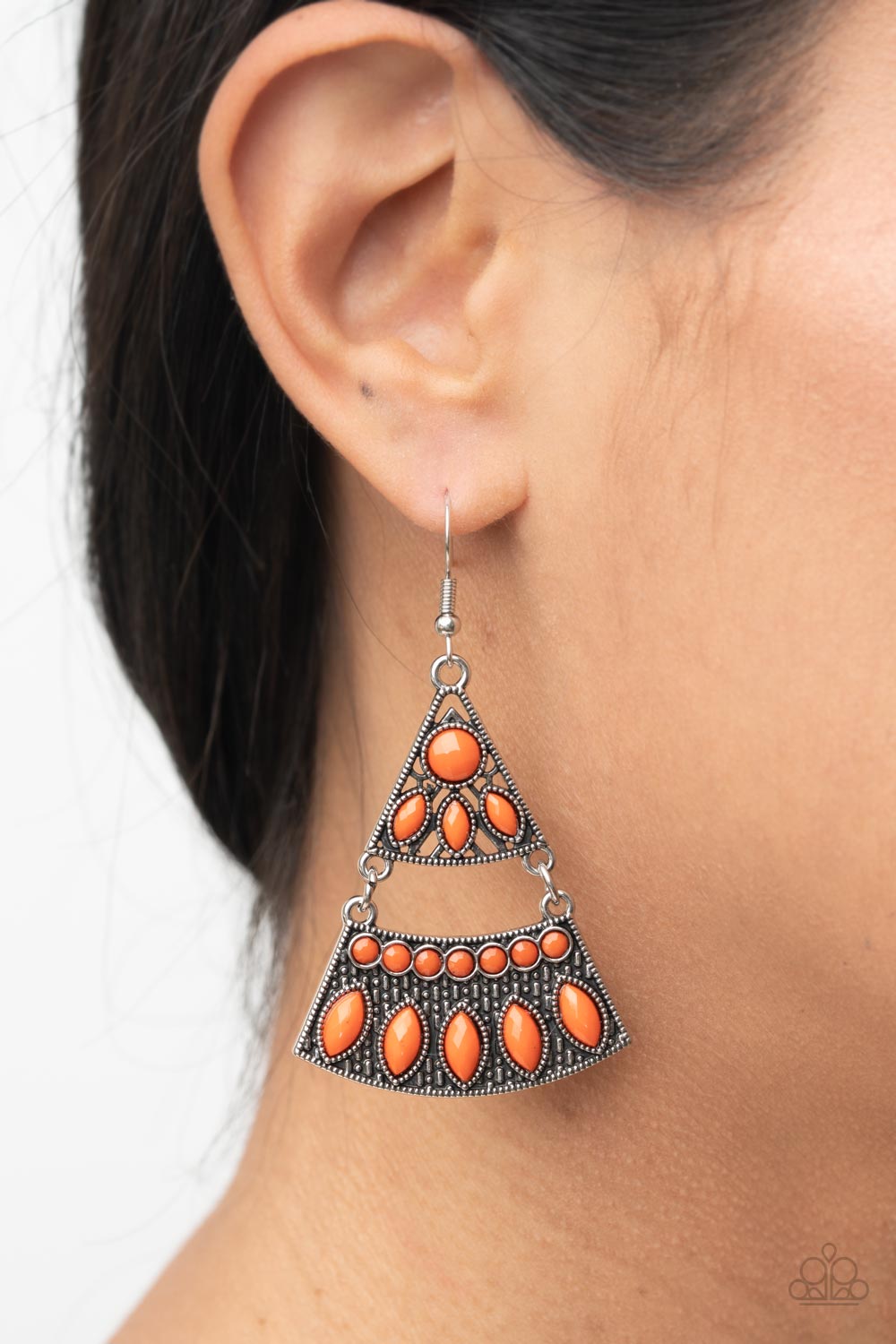 Paparazzi Earrings - Desert Fiesta - Orange