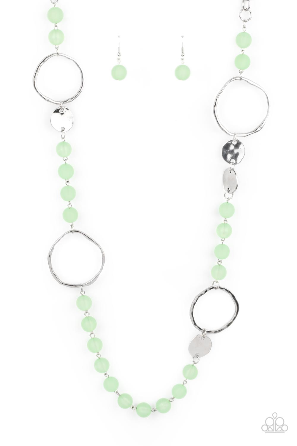 Paparazzi Necklaces - Sea Glass Wanderer - Green